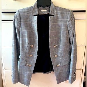 White House Black Marker Grey Blazer